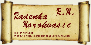 Radenka Morokvašić vizit kartica